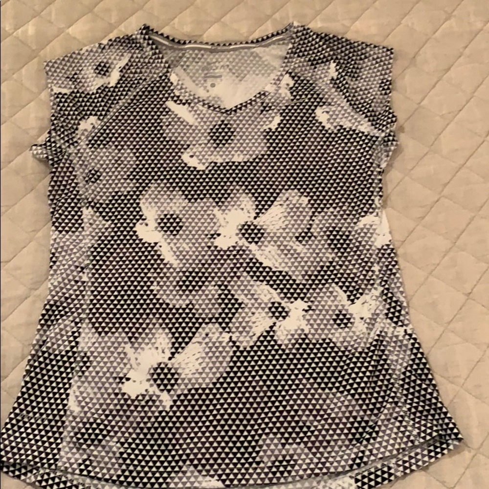 Nike Running Top, Medium, Black and white